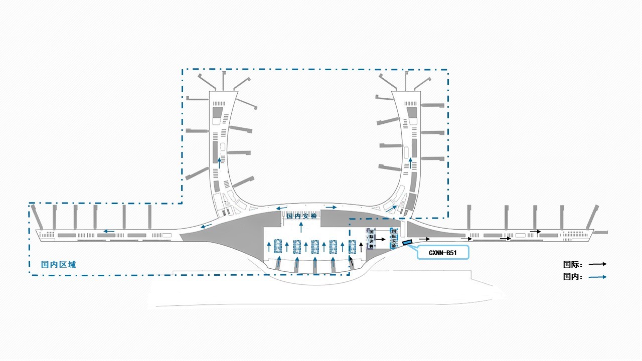 南宁吴圩机场出发候机区墙面灯箱广告